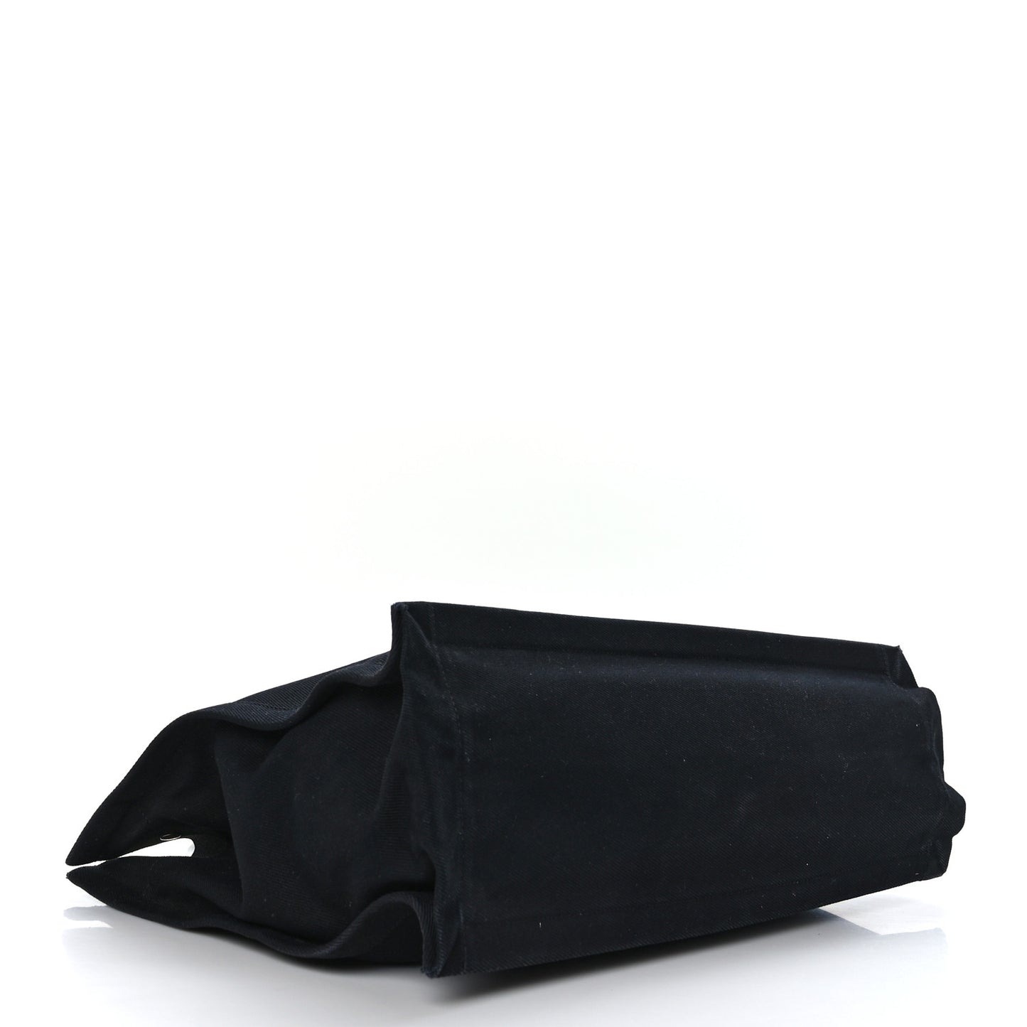 Linen Calfskin Rive Gauche Tote Black
