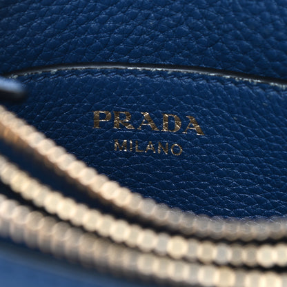 Prada Vitello Phenix Double Zip Crossbody Bag Baltico 7 of 13