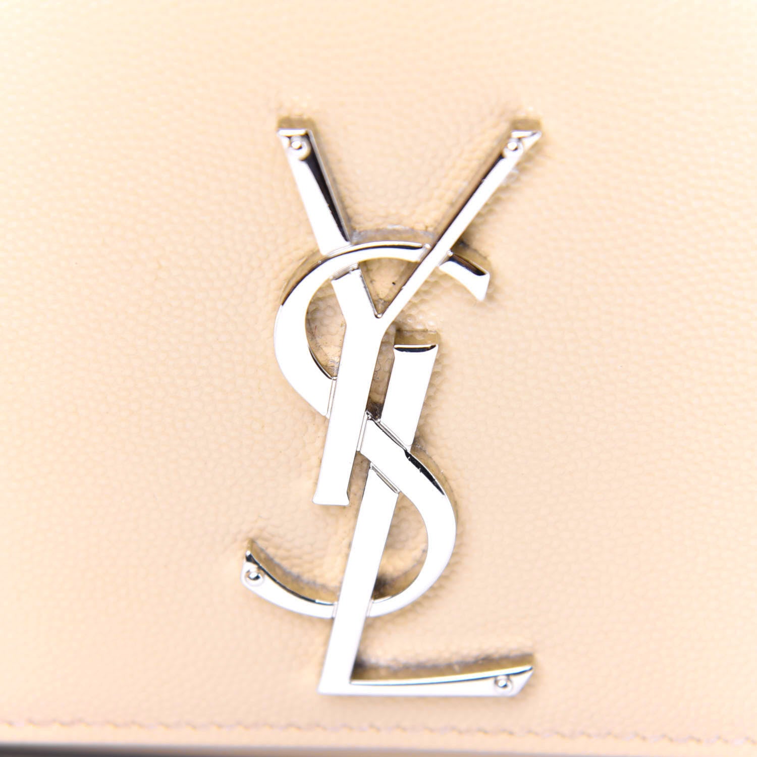 Saint Laurent Grain De Poudre Small Monogram Kate Satchel Nude Powder 10 of 14