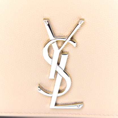 Saint Laurent Grain De Poudre Small Monogram Kate Satchel Nude Powder 10 of 14