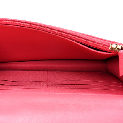 Chanel Lambskin Quilted Chanel 19 Wallet On Chain WOC Dark Pink 5 of 15