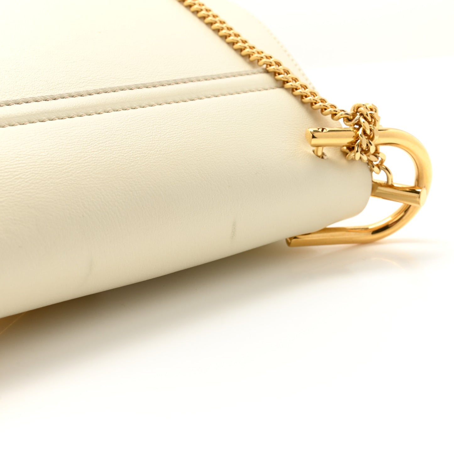 Calfskin Mini Drew Shoulder Bag White