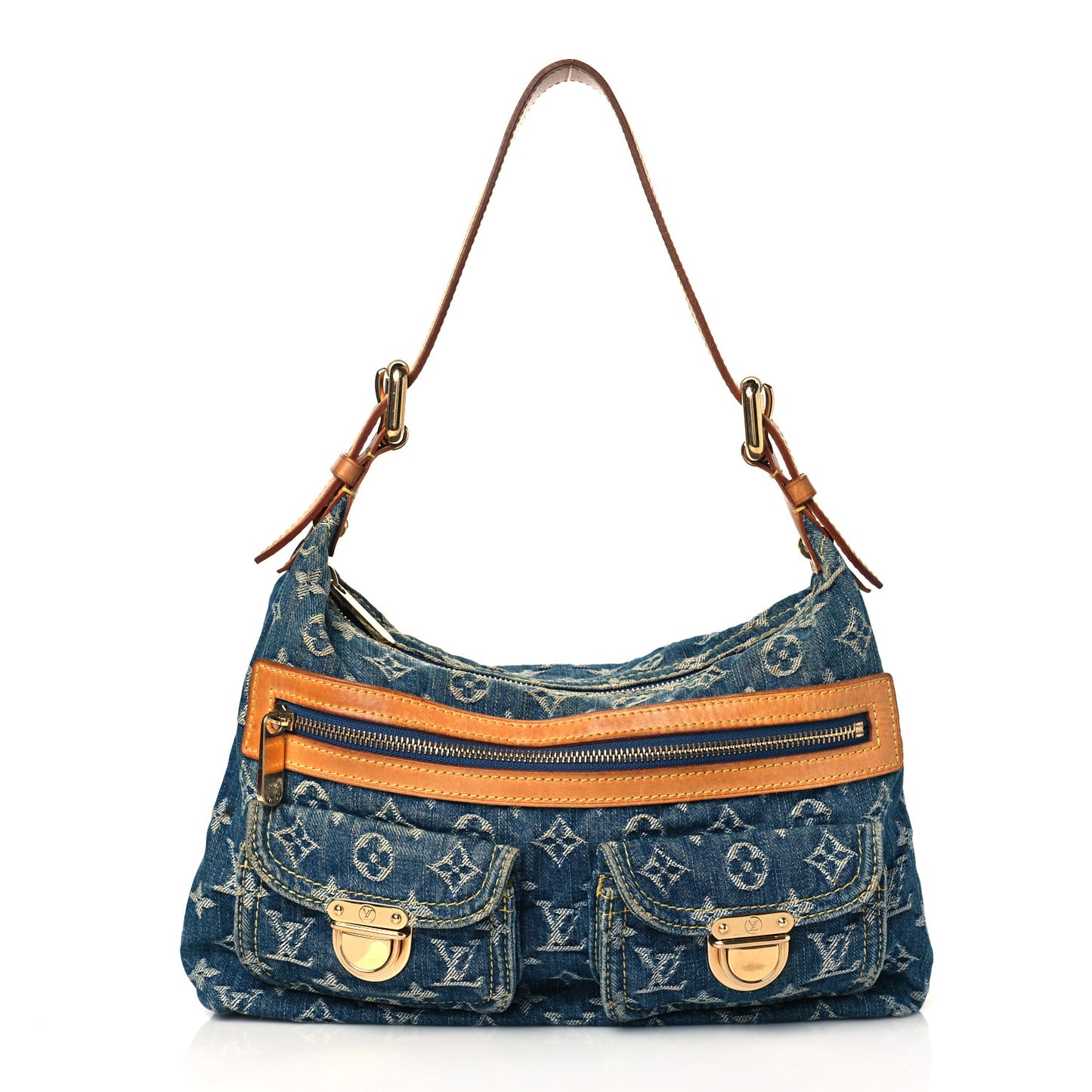 Monogram Denim Baggy PM Blue