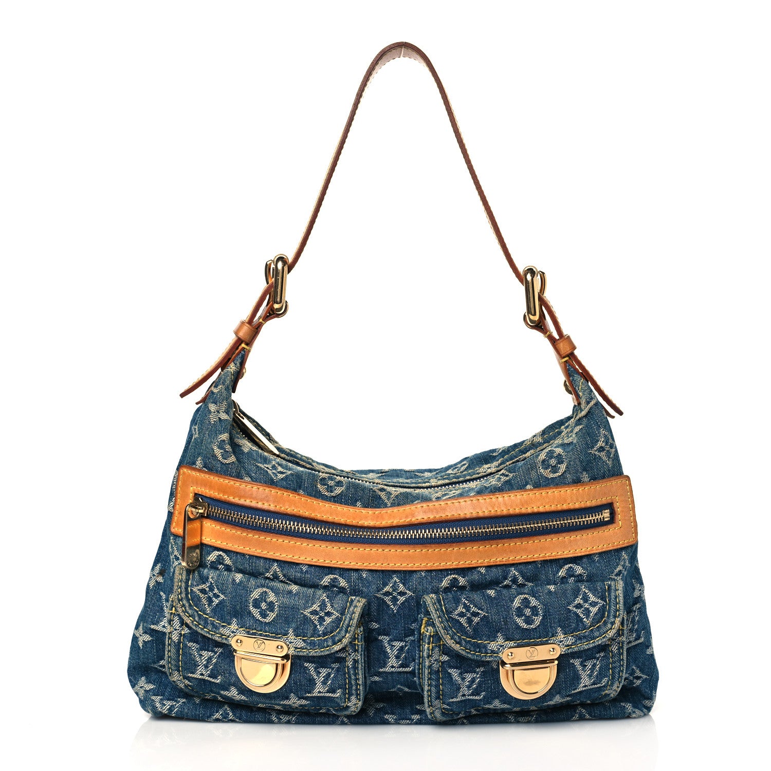 Louis Vuitton Monogram Denim Baggy PM Blue 1 of 10