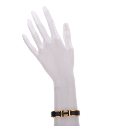 Hermes Enamel Narrow Clic Clac H Bracelet PM Black 2 of 6