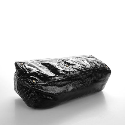 Chanel Vinyl XXL Rock and Chain Bowler Black 4 of 8