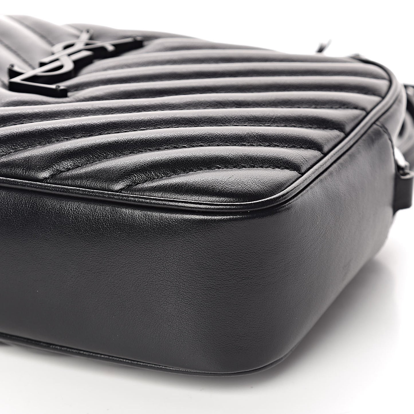 Calfskin Matelasse Monogram Lou Camera Bag Black