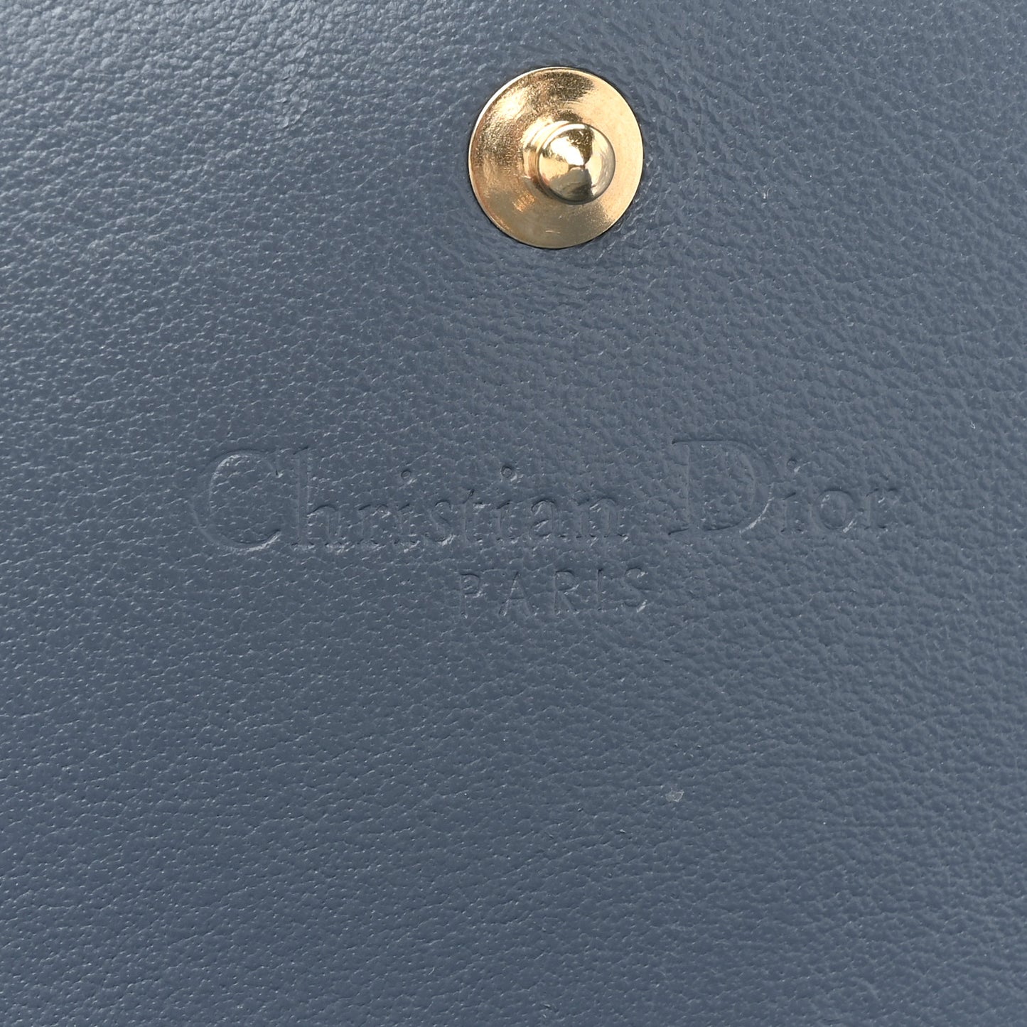 Patent Cannage Mini Lady Dior Wallet Gray Stone