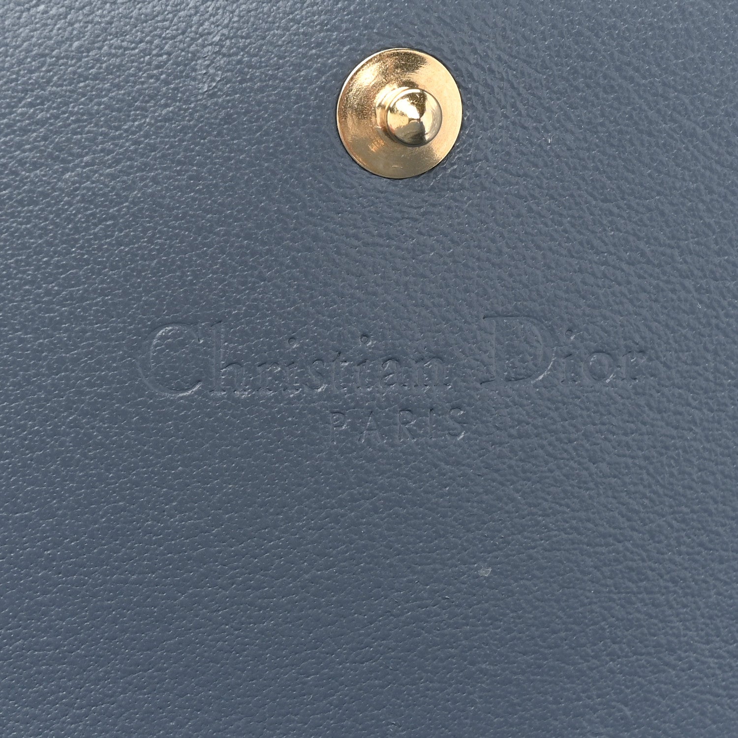 Christian Dior Patent Cannage Mini Lady Dior Wallet Gray Stone 7 of 10