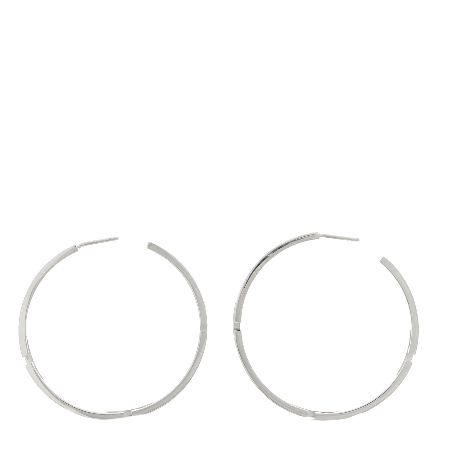 Sterling Silver G Cut Out Hoop Earrings