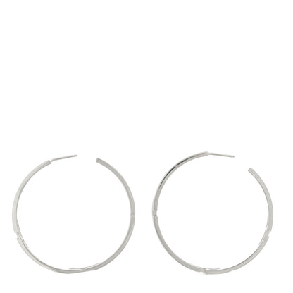 Gucci Sterling Silver G Cut Out Hoop Earrings 3 of 5