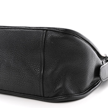 Prada Vitello Daino Zippered Messenger Hobo Black 11 of 18