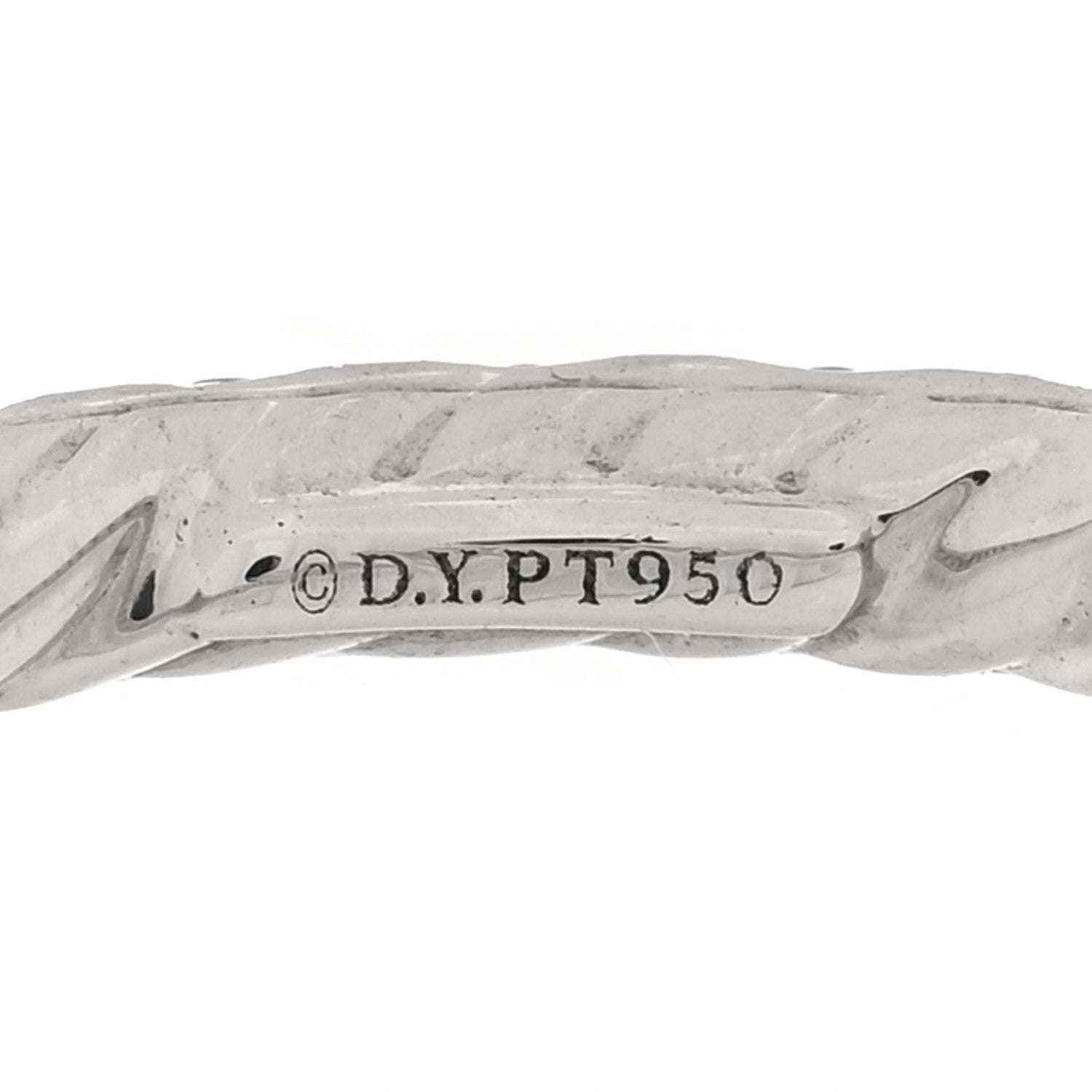 David Yurman Platinum Diamond 2.8mm Eden Band Ring 54 7 4 of 5