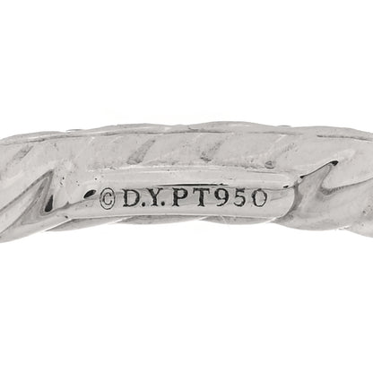 David Yurman Platinum Diamond 2.8mm Eden Band Ring 54 7 4 of 5