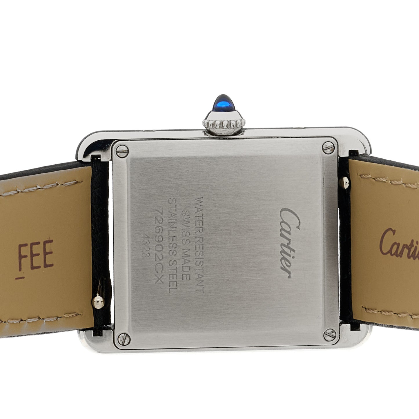 Stainless Steel Calfskin 25mm Must de Cartier Tank Quartz Watch