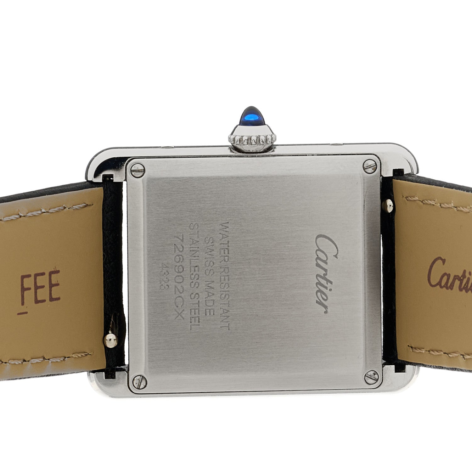 Cartier Stainless Steel Calfskin 25mm Must de Cartier Tank Quartz Watch 4 of 5