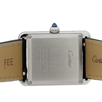Cartier Stainless Steel Calfskin 25mm Must de Cartier Tank Quartz Watch 4 of 5