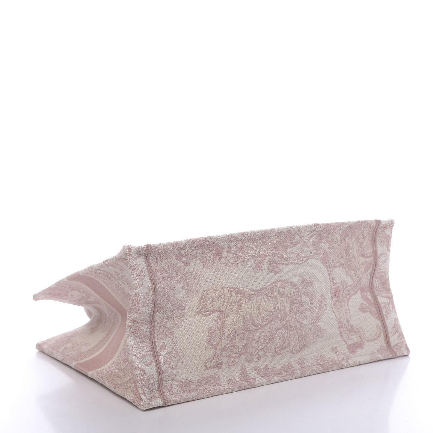 Canvas Embroidered Medium Dioriviera Toile De Jouy Book Tote Rose