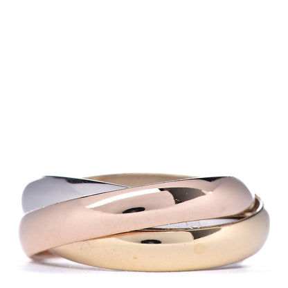 Cartier 18K Pink Yellow White Gold Classic Les Must De Trinity Ring 50 5.25 3 of 5