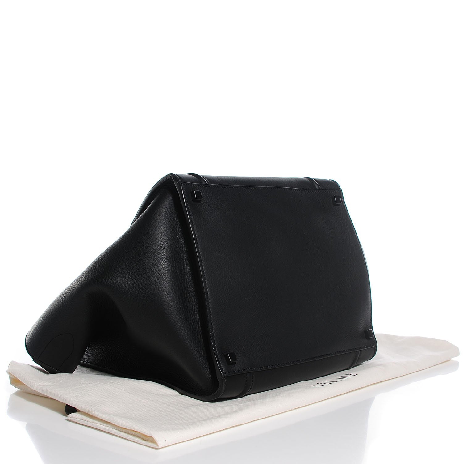 Celine Supple Calfskin Medium Phantom Luggage Black 4 of 9