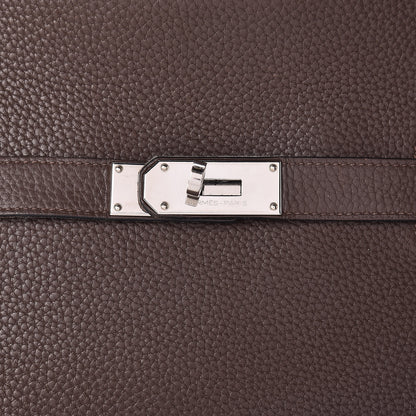 Hermes Taurillon Clemence Jypsiere 34 Chocolate 23 of 29