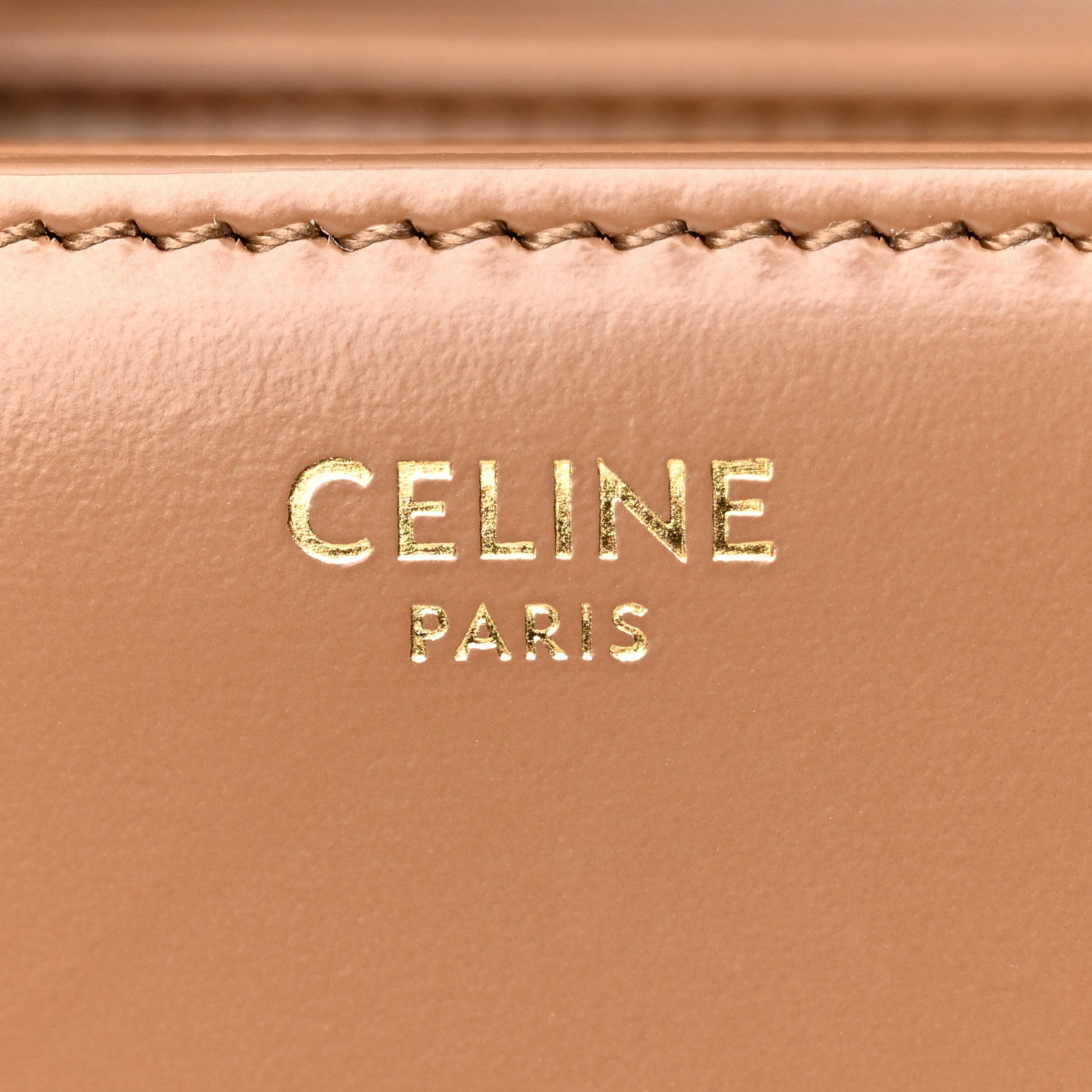 Celine Shiny Calfskin Teen Triomphe Bronze 6 of 11