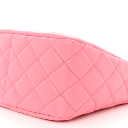 Chanel Lambskin Quilted Small Pearl Crush Hobo Pink 10 of 11