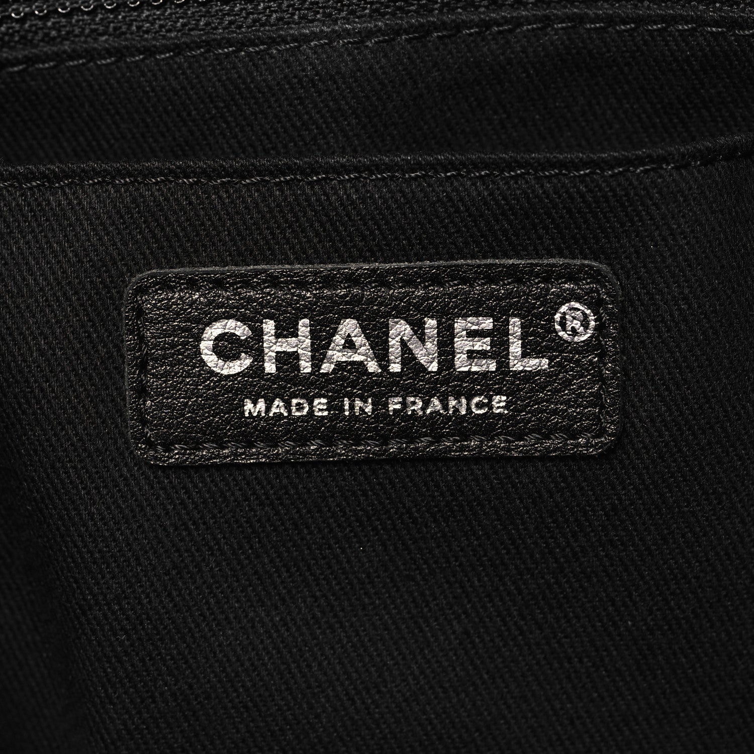 Chanel Grained Vegetal Calfskin Stitched Shopping Tote Black 8 of 12