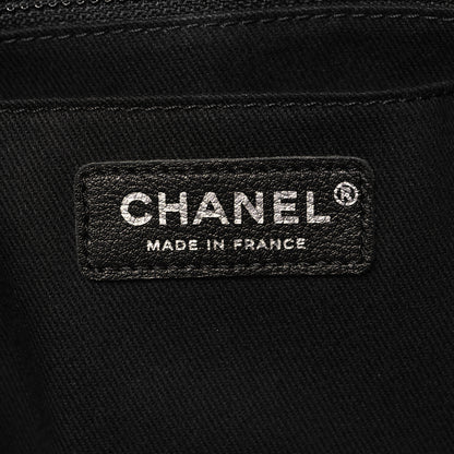 Chanel Grained Vegetal Calfskin Stitched Shopping Tote Black 8 of 12