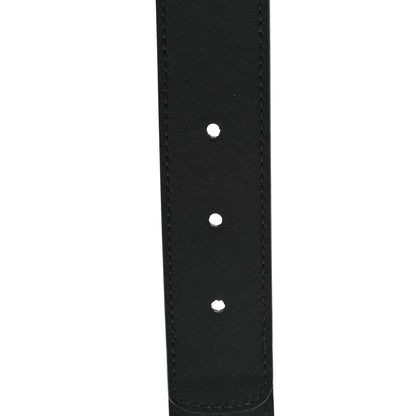 Gucci GG Supreme Monogram Matte Plutone Calfskin Double G 30mm Belt 75 30 Beige Ebony Black 4 of 5