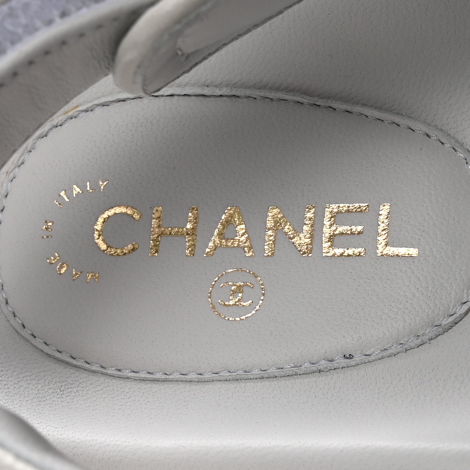Chanel Grained Calfskin Velcro Dad Sandals 36.5 White 8 of 10