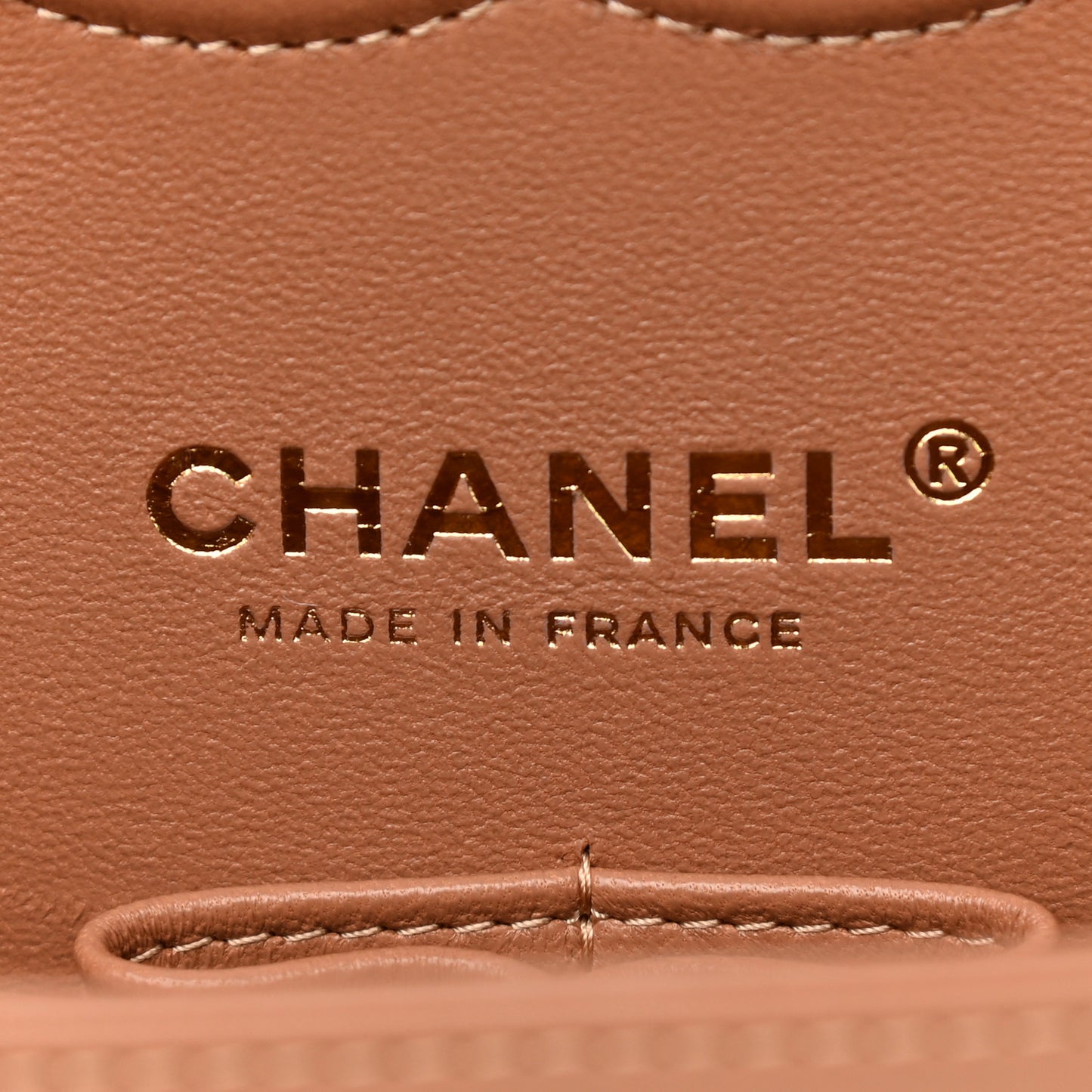 Lambskin Quilted Medium Double Flap Brown