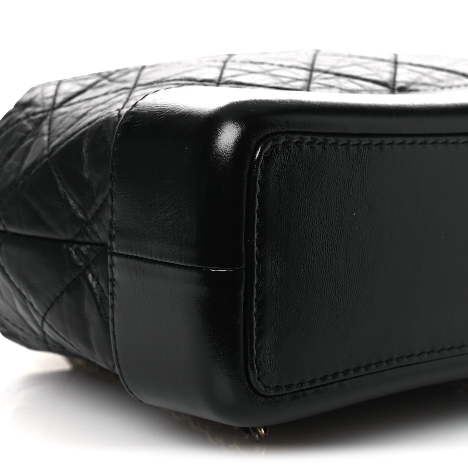 Chanel Aged Calfskin Quilted Small Gabrielle Backpack Black 8 of 9