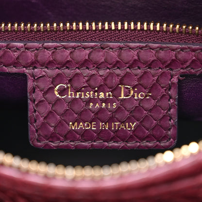 Christian Dior Snakeskin Medium Lady Dior Purple 6 of 10