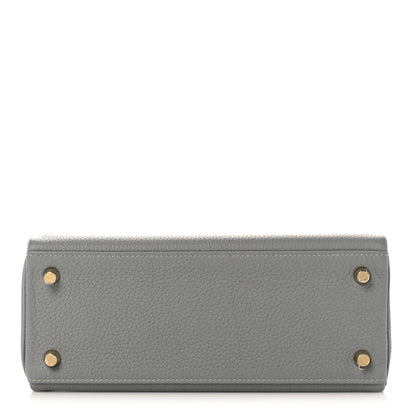 Hermes Togo Kelly Retourne 25 Gris Mouette 6 of 38