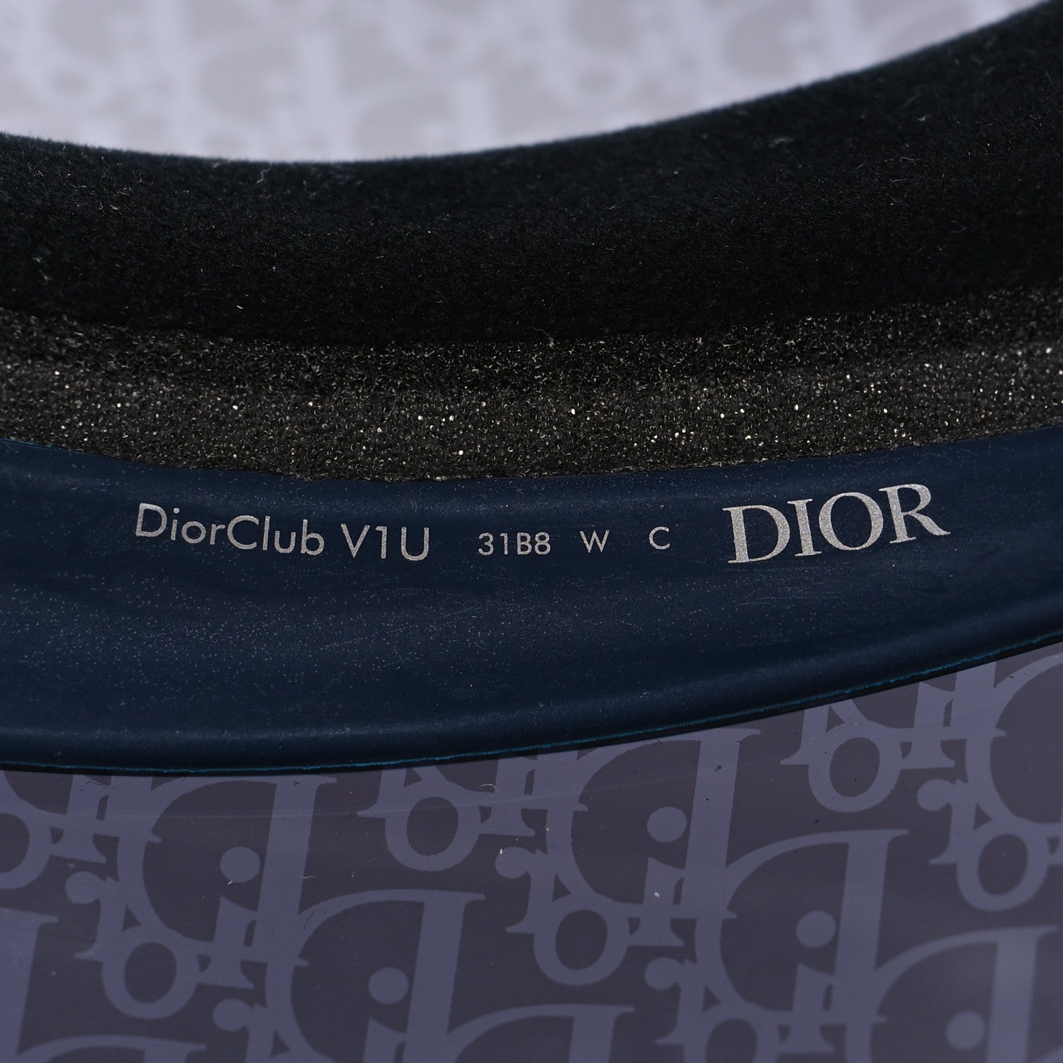 Christian Dior Oblique DiorClub V1U Sun Visor Blue 7 of 8