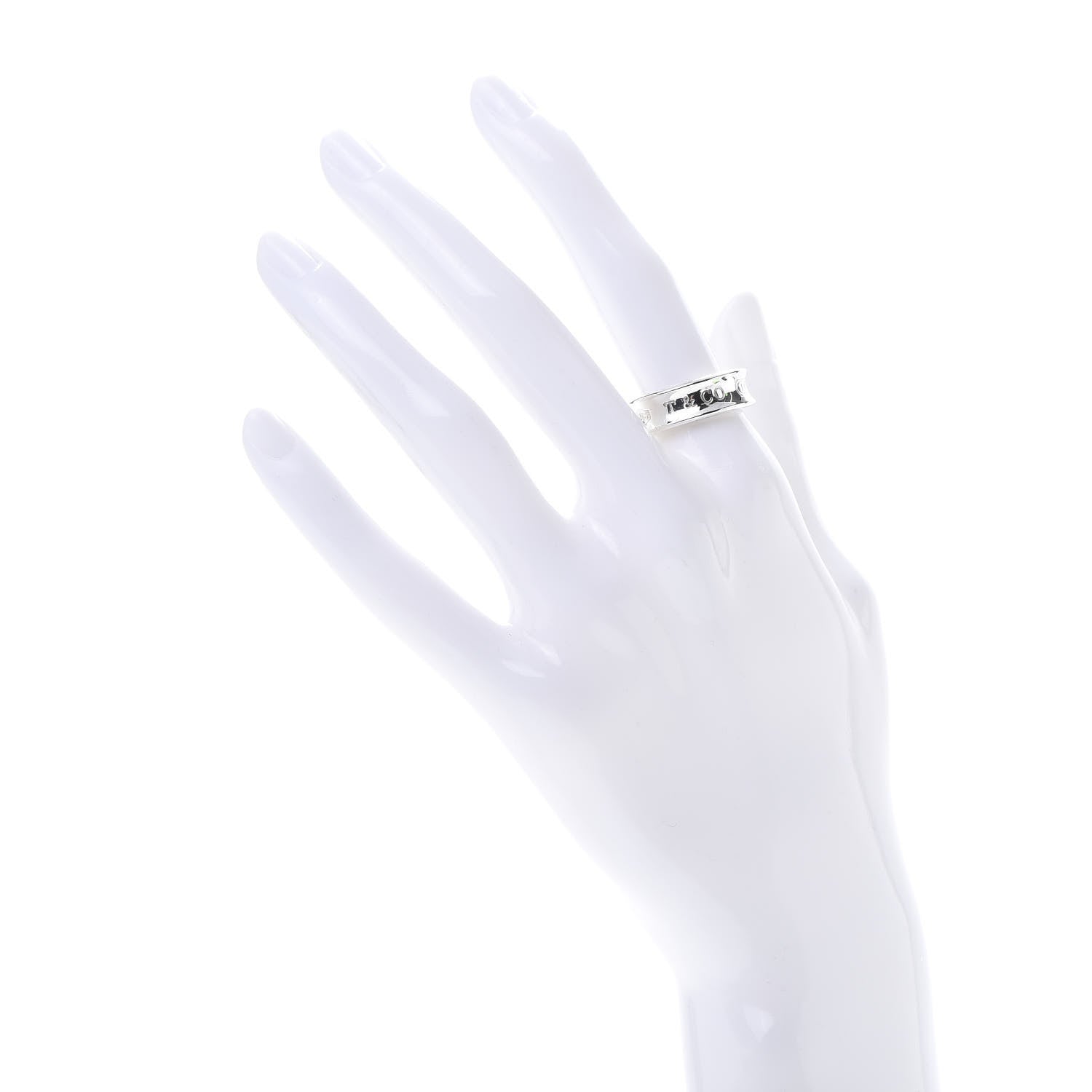 Tiffany Sterling Silver 1837 Band Ring 53 6.5 2 of 5