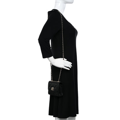 Chanel Lambskin Quilted Mini Trendy CC Clutch With Chain Black 11 of 11
