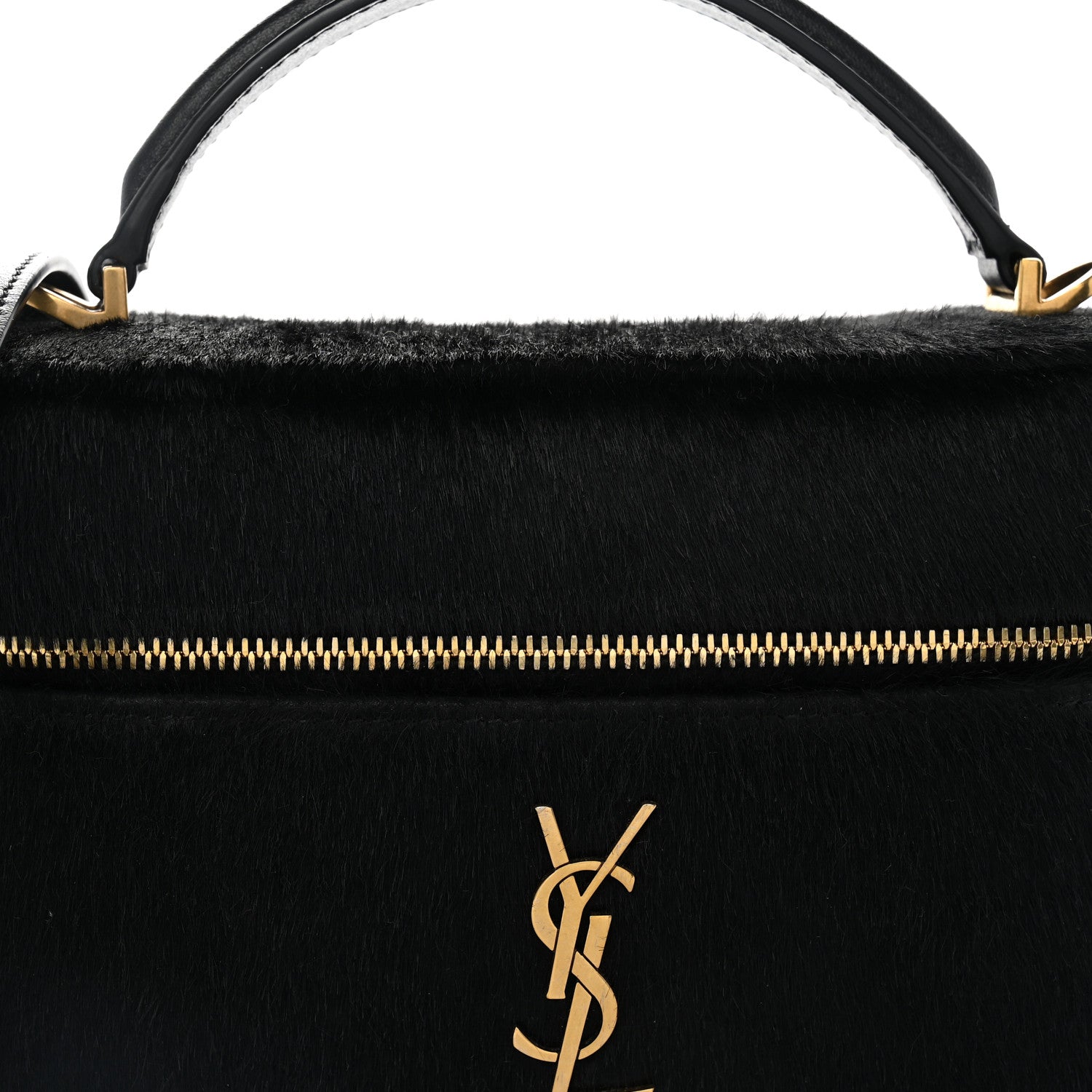 Saint Laurent Pony Hair Mini Gaby Vanity Case Black 8 of 10