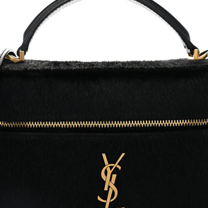 Saint Laurent Pony Hair Mini Gaby Vanity Case Black 8 of 10