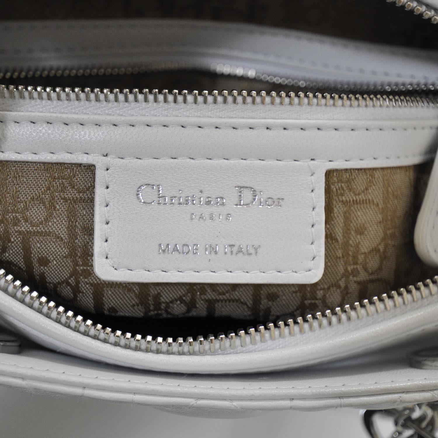 Christian Dior Lambskin Cannage Large Lady Dior White 7 of 8