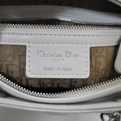 Christian Dior Lambskin Cannage Large Lady Dior White 7 of 8