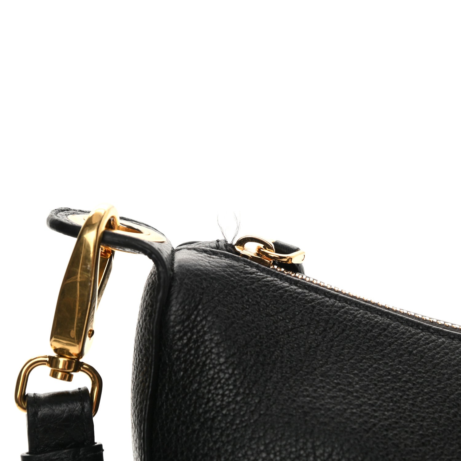 Prada Vitello Phenix Zippered Messenger Hobo Black 12 of 13