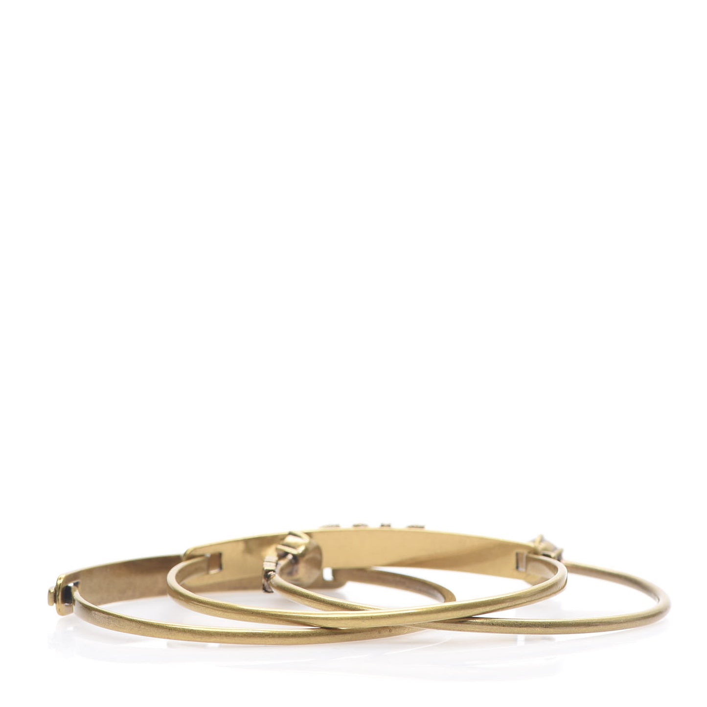 Metal Crystal Dio(r)evolution Bracelet Set Gold