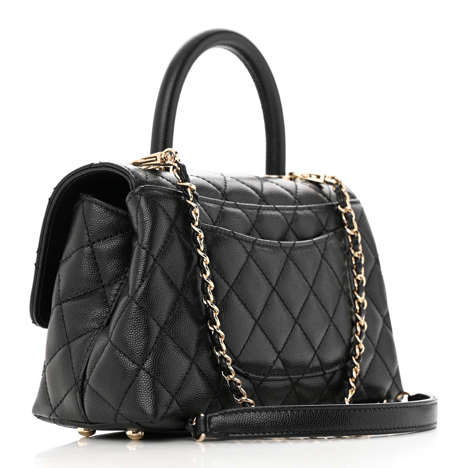 Chanel Caviar Quilted Mini Coco Handle Flap Black 3 of 13