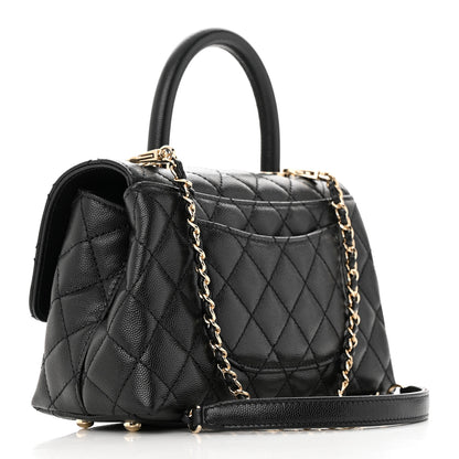 Chanel Caviar Quilted Mini Coco Handle Flap Black 3 of 13