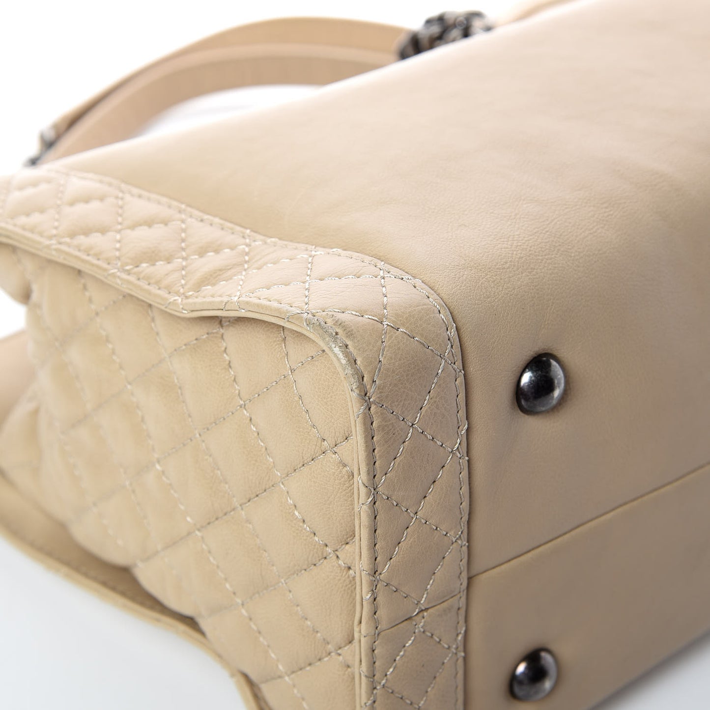 Lambskin Boy Reverso Shopping Tote Beige