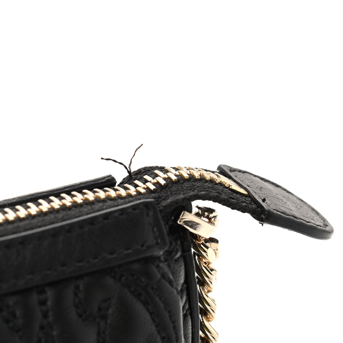 Nappa Barocco Quilted Vanitas Chain Crossbody Bag Black