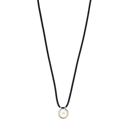 Tiffany Sterling Silver Pearl HardWear Cord Necklace 1 of 5