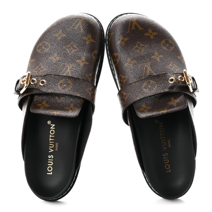 Louis Vuitton Patent Monogram Womens Cosy Flat Comfort Clog Mules 41 Brown 2 of 9
